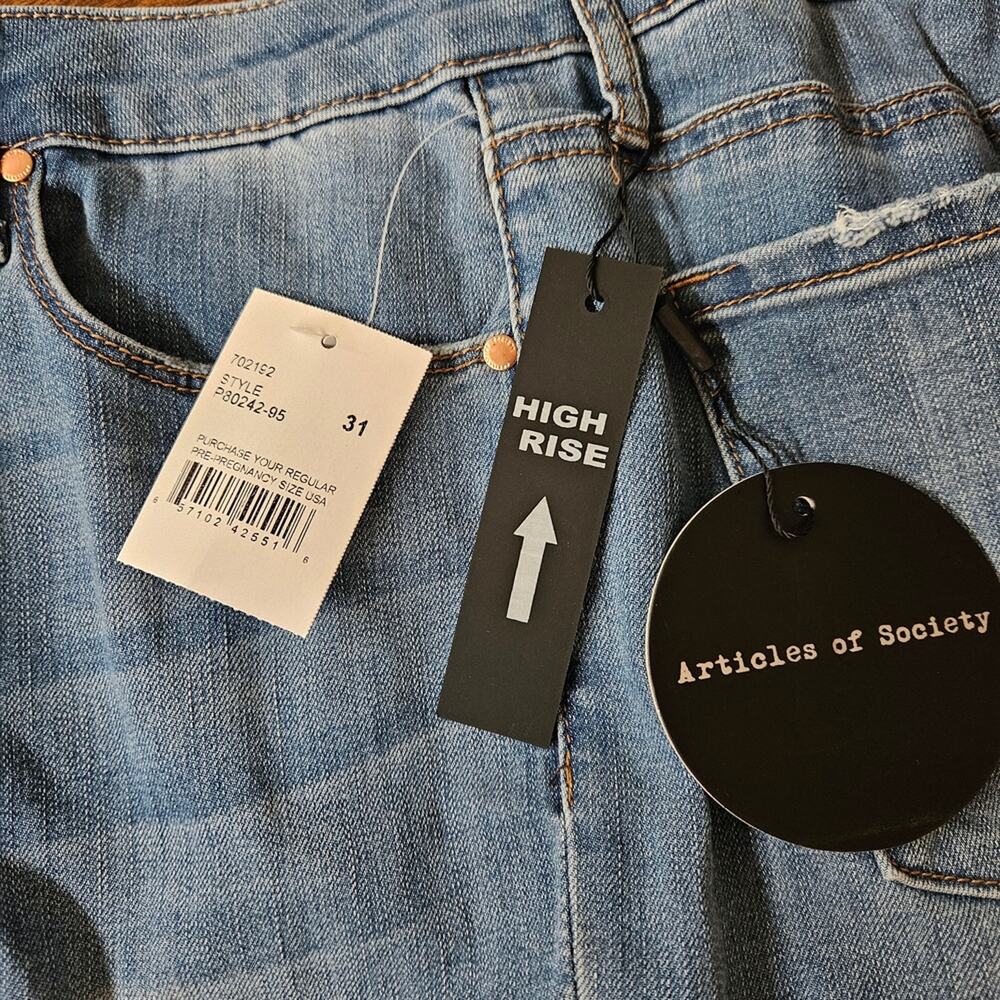 NWT Articles of Society High Rise Crop Flare Maternity Jeans Sz 31 - Picture 8 of 8
